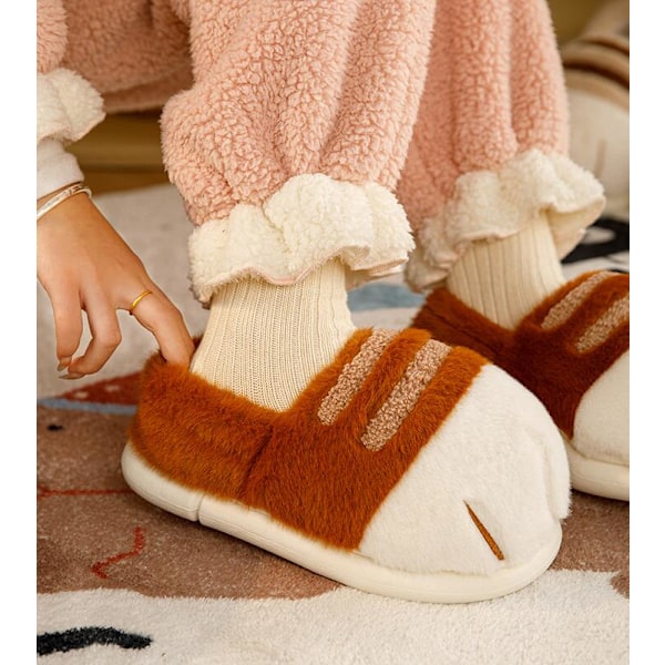 Damkatt Tofflor, 3D Katt Tass Cartoon Tofflor Coffee 40-41