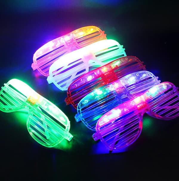 2st LED persienner lyser upp glasögon Purple