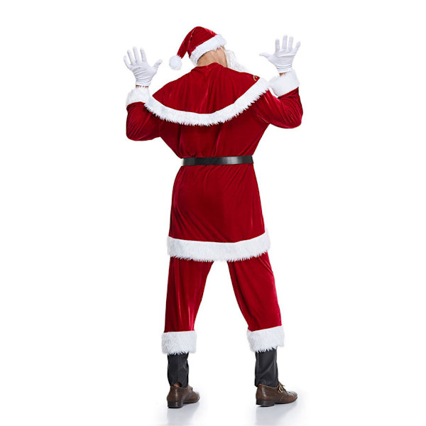 8-delad Jultomte Kostym för Herrar - Festkläder för Julen 4XL