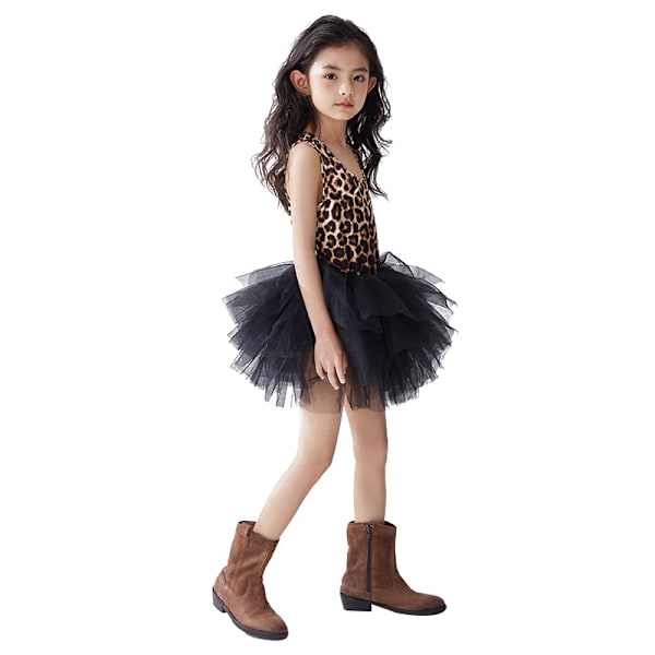 Toddler flickor Leopard Print Ballerina Outfit 3-4T
