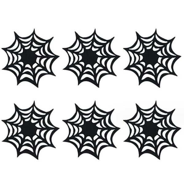 6 st Halloween-underlägg med spindelnät 6PCS