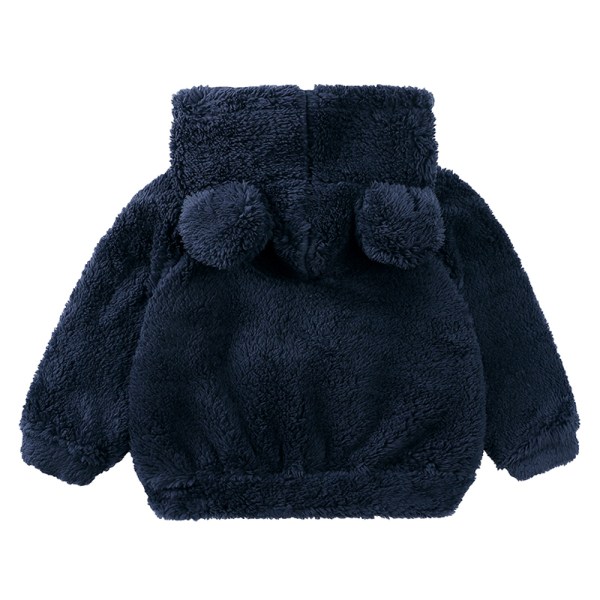 Vintervarme Frakker til Småbørn med Kunstig Pels og Fleece Navy 110