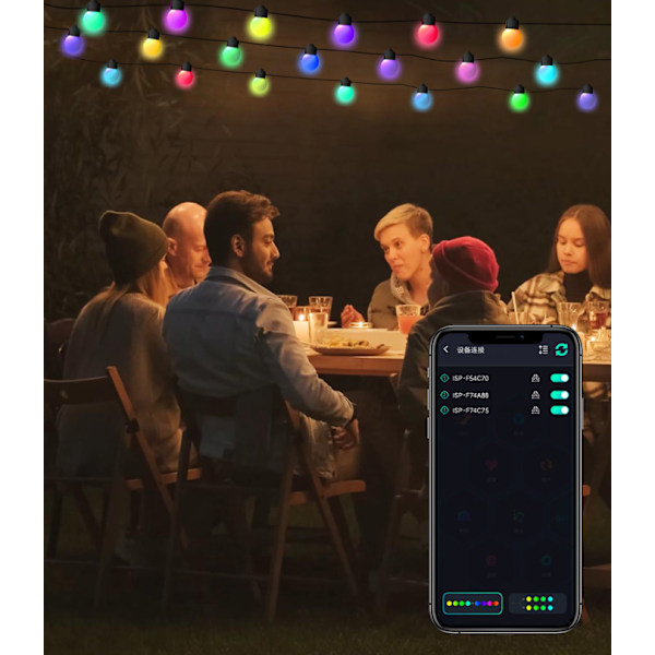 Utomhus String Lights 32FT, RGB Patio Lights 10M