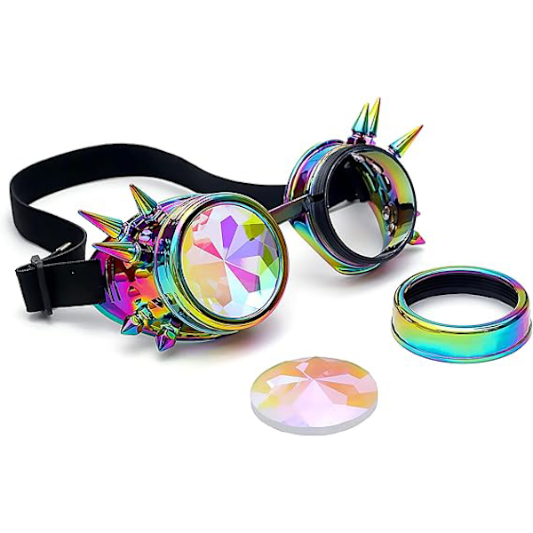 Steampunk Glasögon Halloween Kostymtillbehör Colorful
