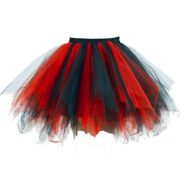Tutu-kjol för flickor black red M
