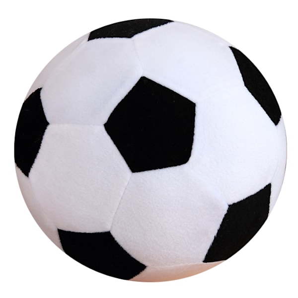 Plysch fotbollar fluffig fylld fotbollskudde black 30cm
