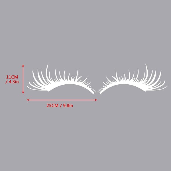 2 Par Eyelash-Dekaler til Bilens Frontlykter White