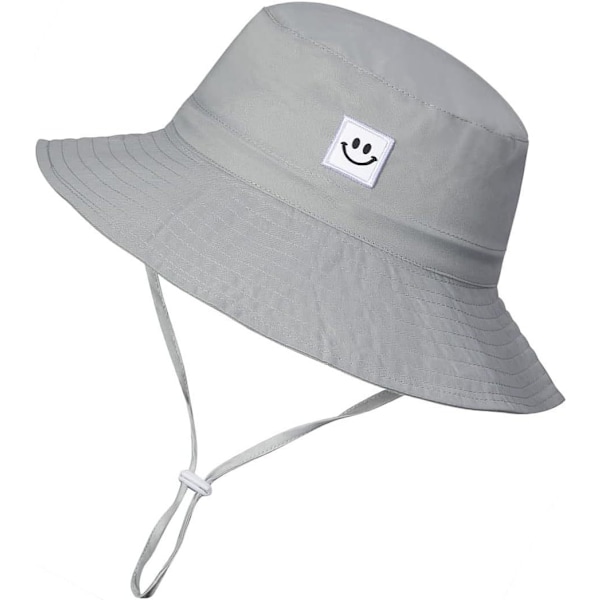 Baby Solhatt Smile Face UPF 50+ Småbarnshatt för Pojkar Flickor grey 52