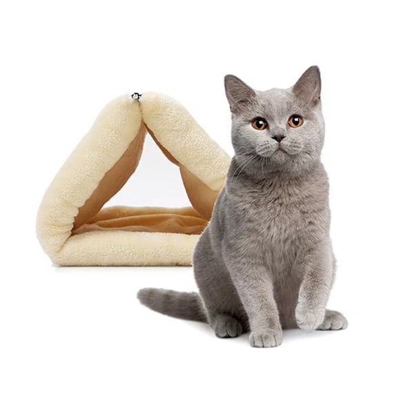 2-i-1 Kattbädd Fleece Tunnel Rör Grott 83*52CM