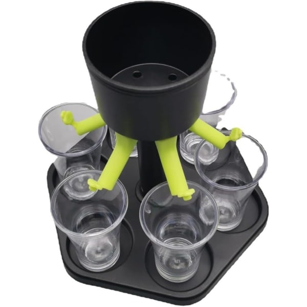 Hexagonal glas vinhällar dispenser set