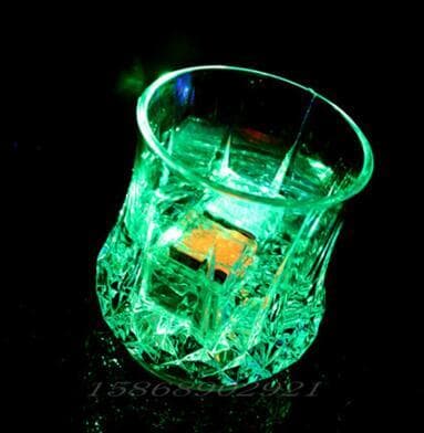 2 stk LED nattlysende vinglass White