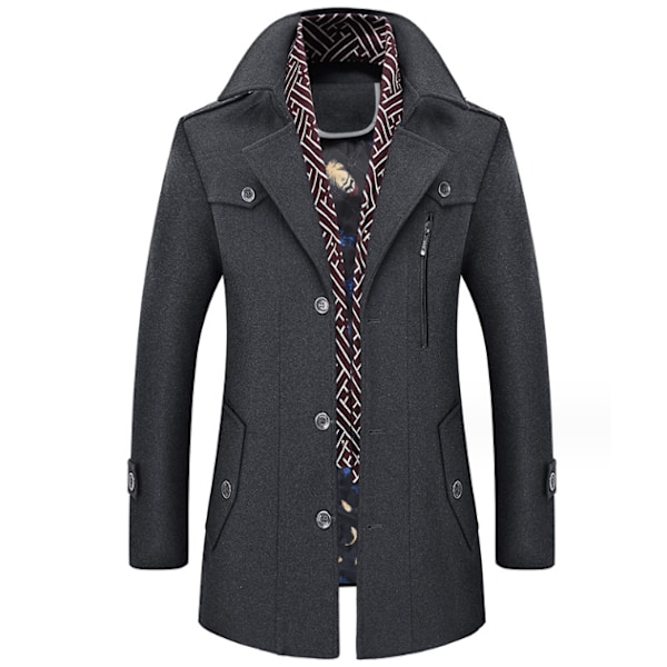 Herrar Herringbone Tweed Lång Kavaj Gery M