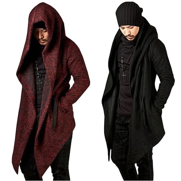 Høst-Vinter Langarmet Gensergenser for Menn Black 2XL