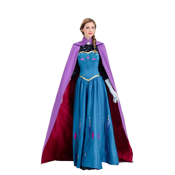 Prinsesse Broderi Klesoppkledning for Kvinner Halloween Kostyme Cosplay L