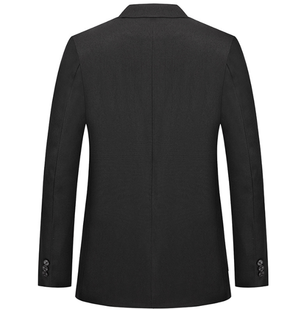 Slim Fit Solid Blazer Sport Coat för män black L
