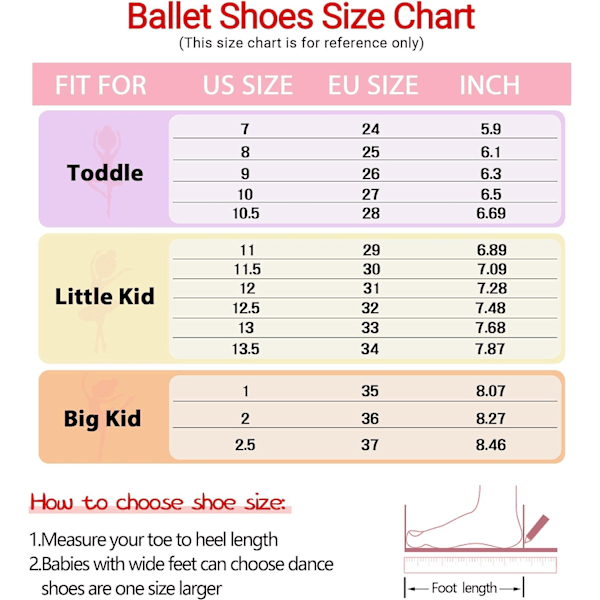 Ballett-sko for jenter med kryssrem Rainbow 35