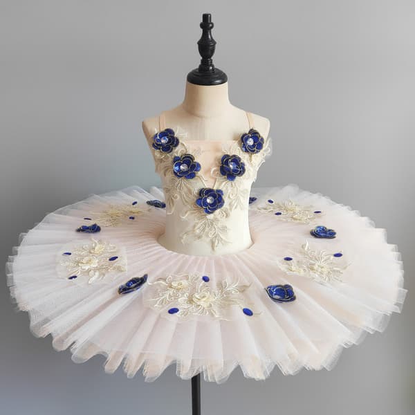 Flickor Balletklänningar Svan Dansföreställning Kostymer Light Pink 110cm