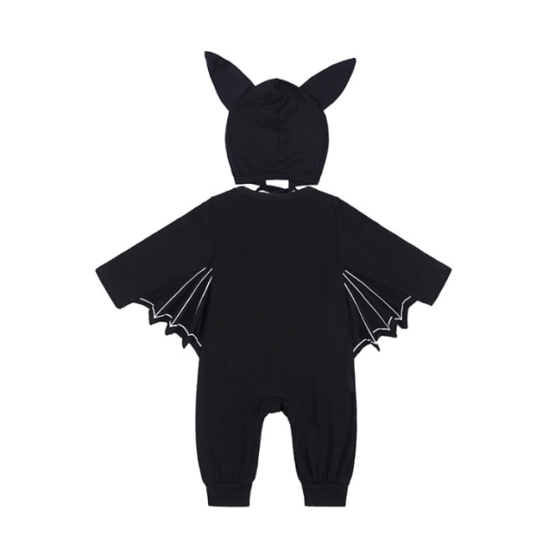 Baby Halloween Bat One-Piece Byxa Set black white M