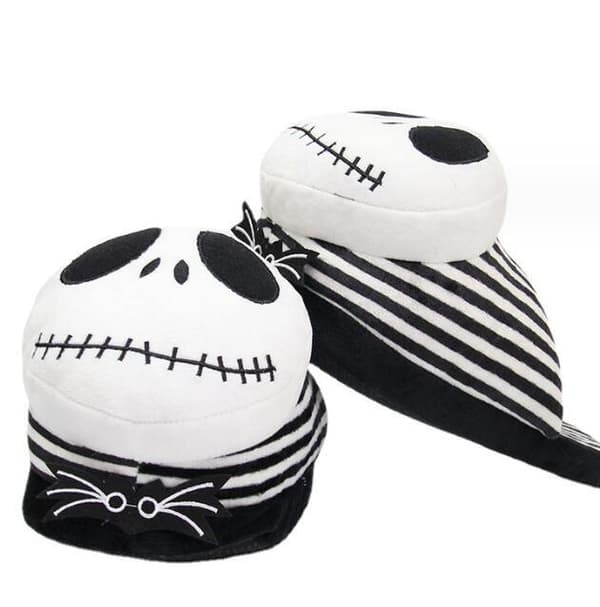 Halloween-kallopehmoiset raidalliset tossut 28CM