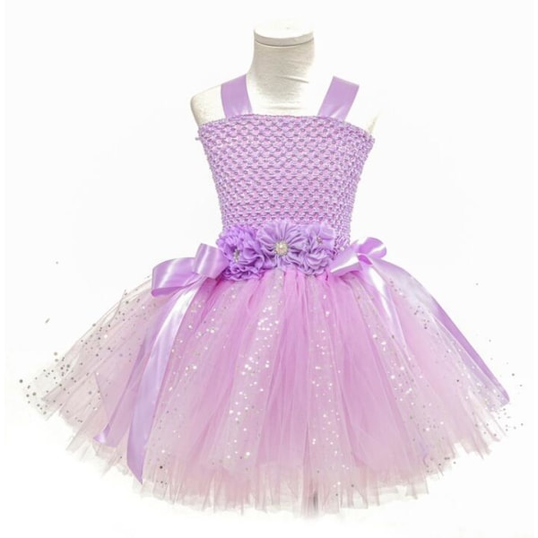 Fairy kostym för flickor klänning set födelsedag Halloween pink just dress 100cm