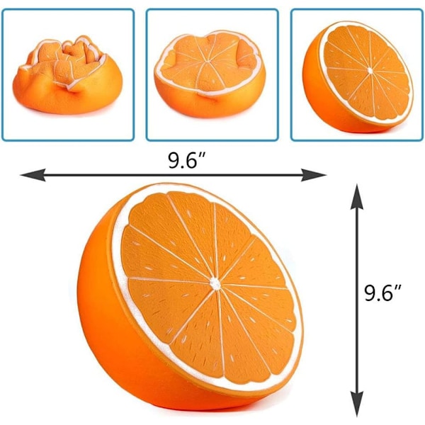 10 tum Squishies Orange Jumbo Kawaii Mjuk Långsamt Stigande Doftande Stor Frukt Squishies Stress Relief Leksaker för Barn
