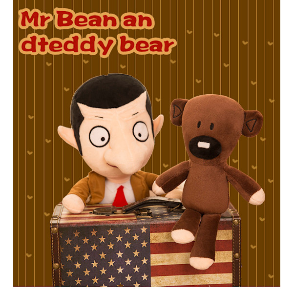 Mr. Bean og hans Mr. Bear Bean Plyslegetøj