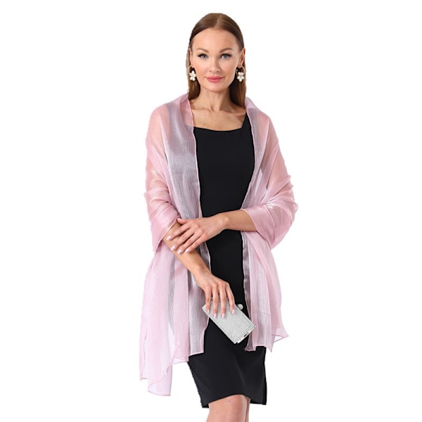 Mjuka Chiffon-Sjal, -Scarf och -Wrap för Aftonklänningar pink