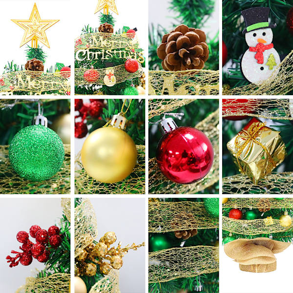 45cm mini julgran med LED-ljus color2 colorful lamp