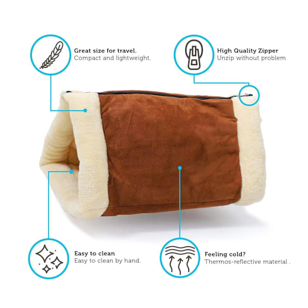 2-i-1 Katteseng Fleece Tunnel Rør Hule 83*52CM