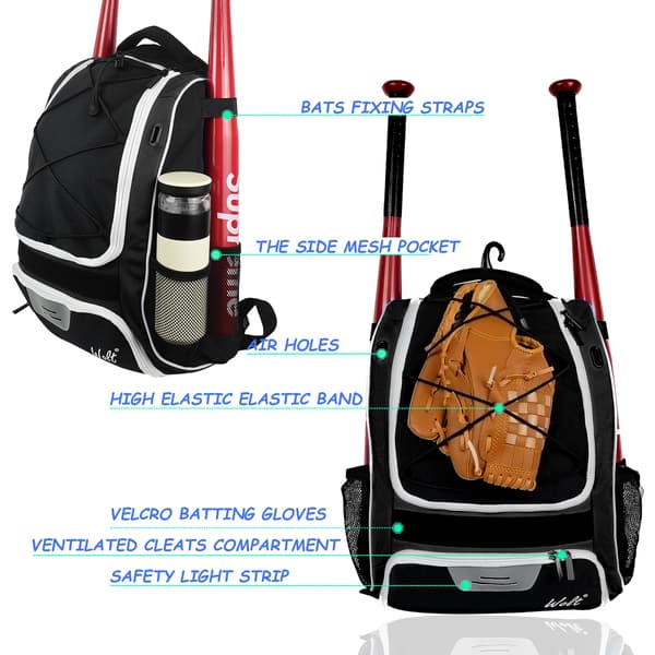 Baseballtaske, Baseball Rygsæk Holder til Baseball RED