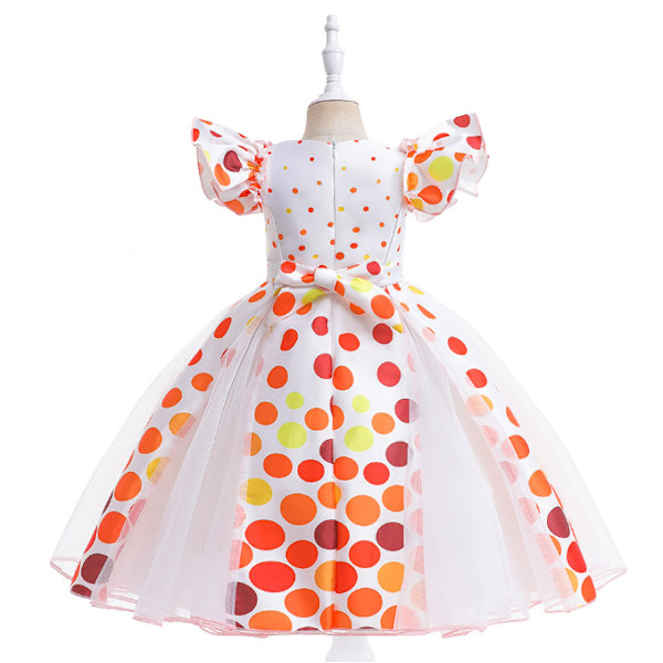 Polka Dot snygg festklänning för tjejer Halloween 100cm