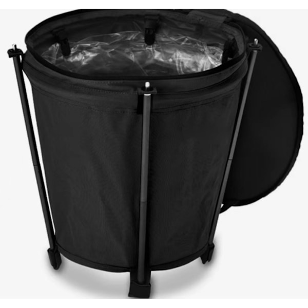 Bärbar utomhusförvaringshink lätt att installera black