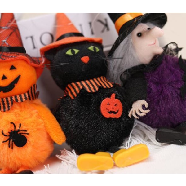 Halloween-heks kosteskaft hengende dekorasjon Black