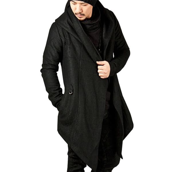 Høst-Vinter Langarmet Gensergenser for Menn Black 2XL