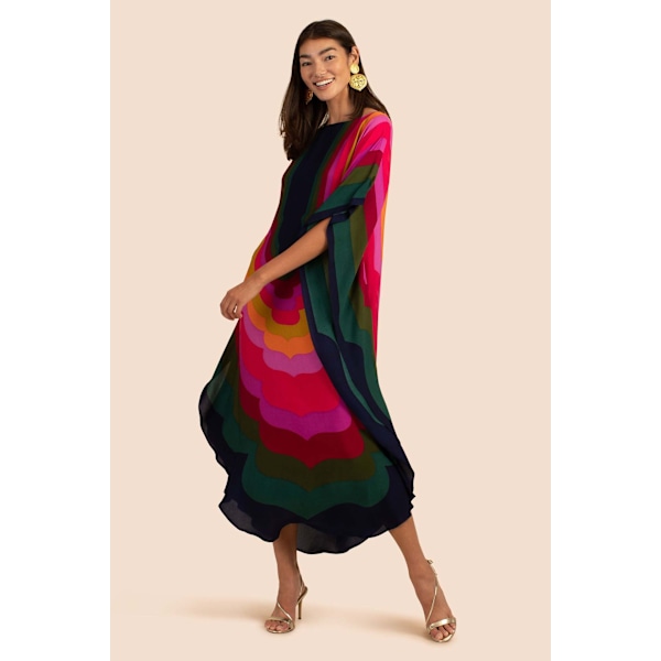 Kvindes Regnbue Plus Size Strandskjorte Kjole Green