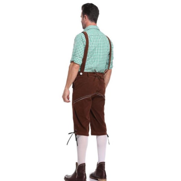 Oktoberfest- set för män med grå hatt Green Brown L