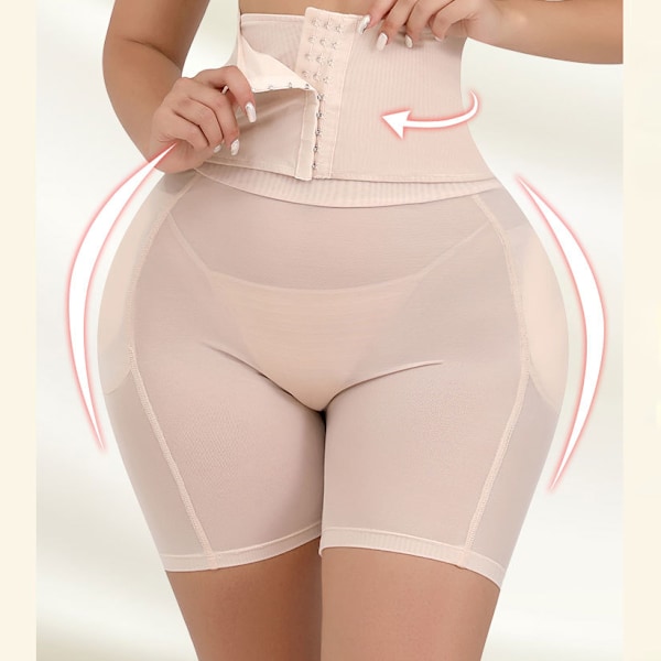 Naisten Pakarannousu Muotoileva Alusasu Lantion Pehmusteet Vahvistavat Alushousut Skin 2XL