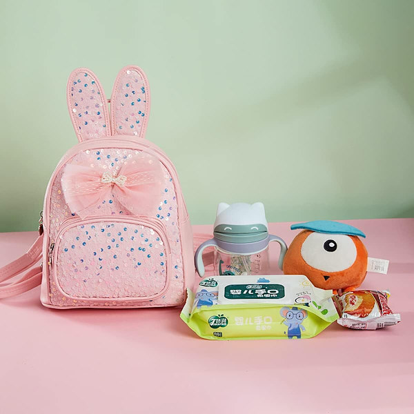 Pigeskole Rygsække, Rejsetaske til Småbørn, 2-6 År pink
