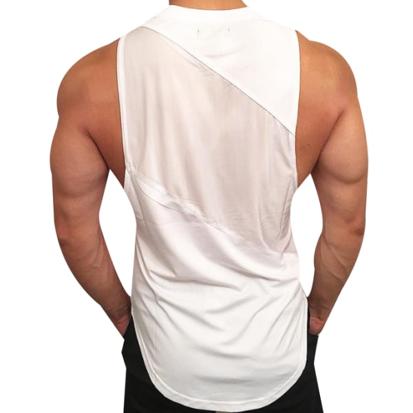 Ärmlösa träningströjor för män white L