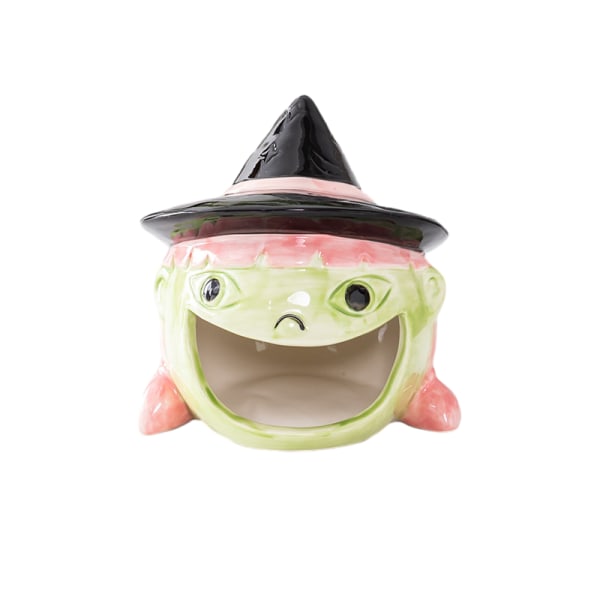 Halloween Spøkelseslysstake Ornament Keramisk Spøkelseslysestake Witch