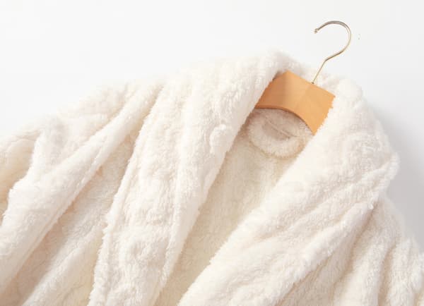 Mænds og Kvinders Terry Shawl Tyrkisk Badekåbe White L