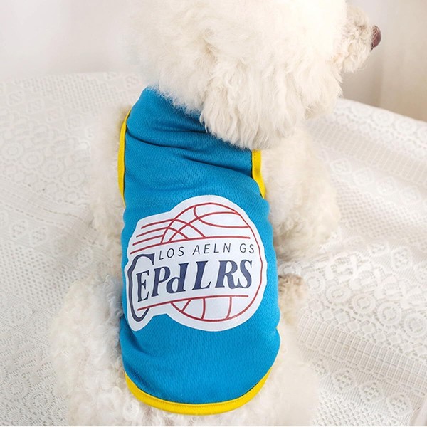 Hundkläder Basket Mesh Andningsbar T-shirt blue M