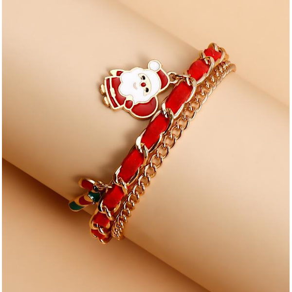 Charm Armband för Kvinnor med Jultomte Red