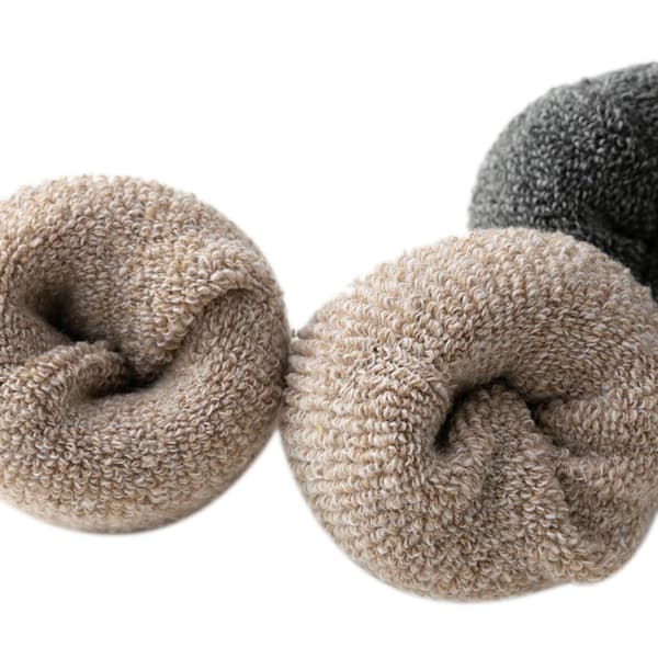Herrstrumpor Tjockstickad Varm vinterstrumpa grey