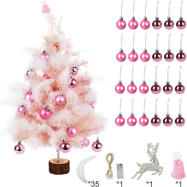 18 I bordsjulgran Pink
