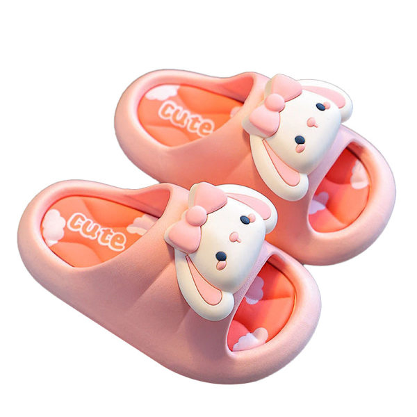 Bunny Toddler-liukumattomat tossut pojille ja tytöille, lasten liukumattomat sandaalit Pink#1 24-25