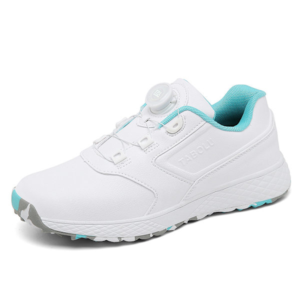 Dame Golf Sko Spikeless Vanntett Golf Sport Sneakers White Grey 41