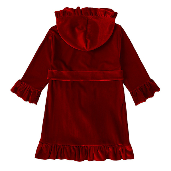 Tjejrock Fleece Huvrock med bälte color2 140