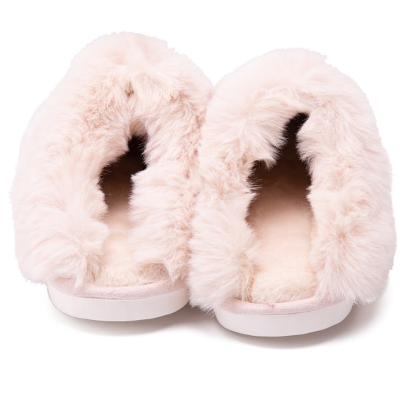 Dame Fuzzy Memory Foam Topplaster Fluffy Vinter Hjemmesko Beige 40