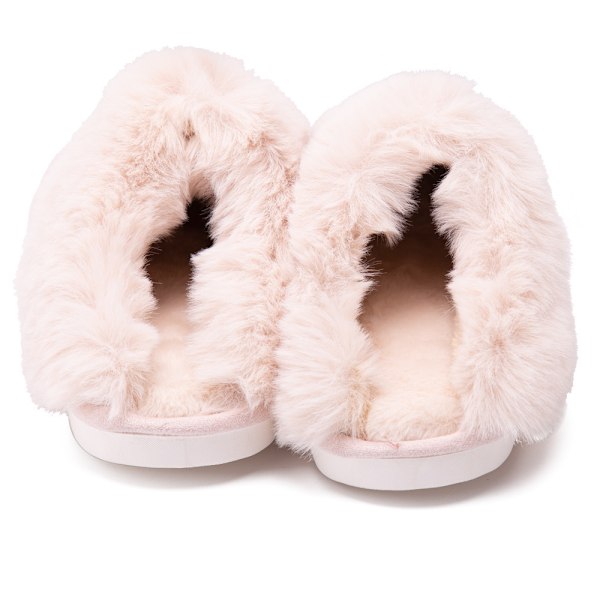 Damskor med fluffig minnesskum, mysiga vintertofflor för inomhus Beige 38